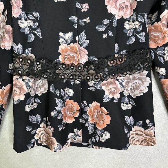 Keepsake Blazer Women Sz 10 Atomic Floral Belted Feminine Academia Spring - Picture 10 of 16